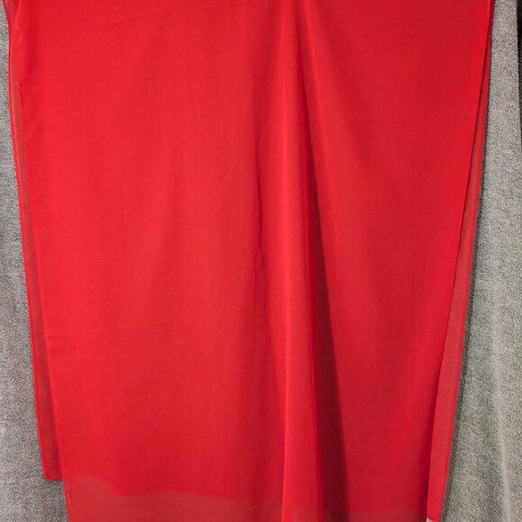New! Long, Flowing Red Scarf 68" x 27" - Picture 2 of 3